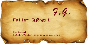 Faller Gyöngyi névjegykártya