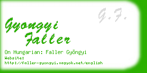 gyongyi faller business card